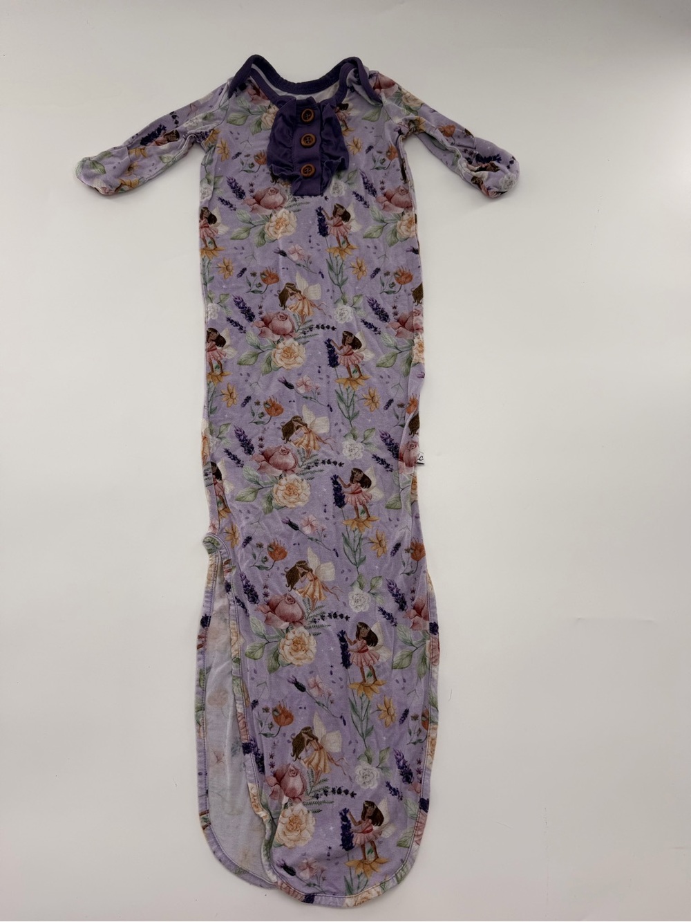 Laree + Co Bamboo Sleeper Girls Baby 0-3m Purple Fairies Fairy Floral
